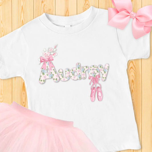 Ballerina Personalized Baby T-shirt Amazing Faith Designs