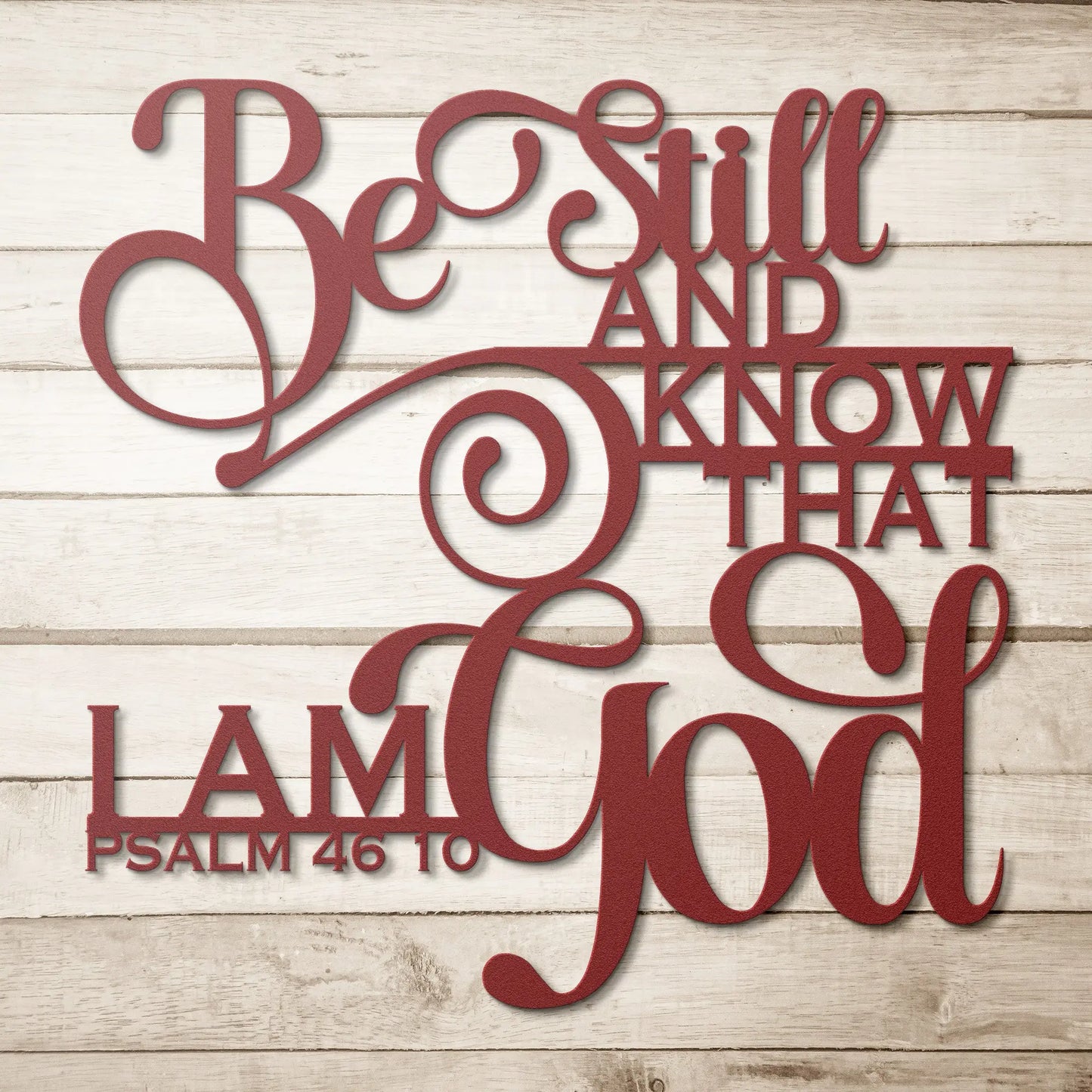 Be Still Christian Metal Sign teelaunch