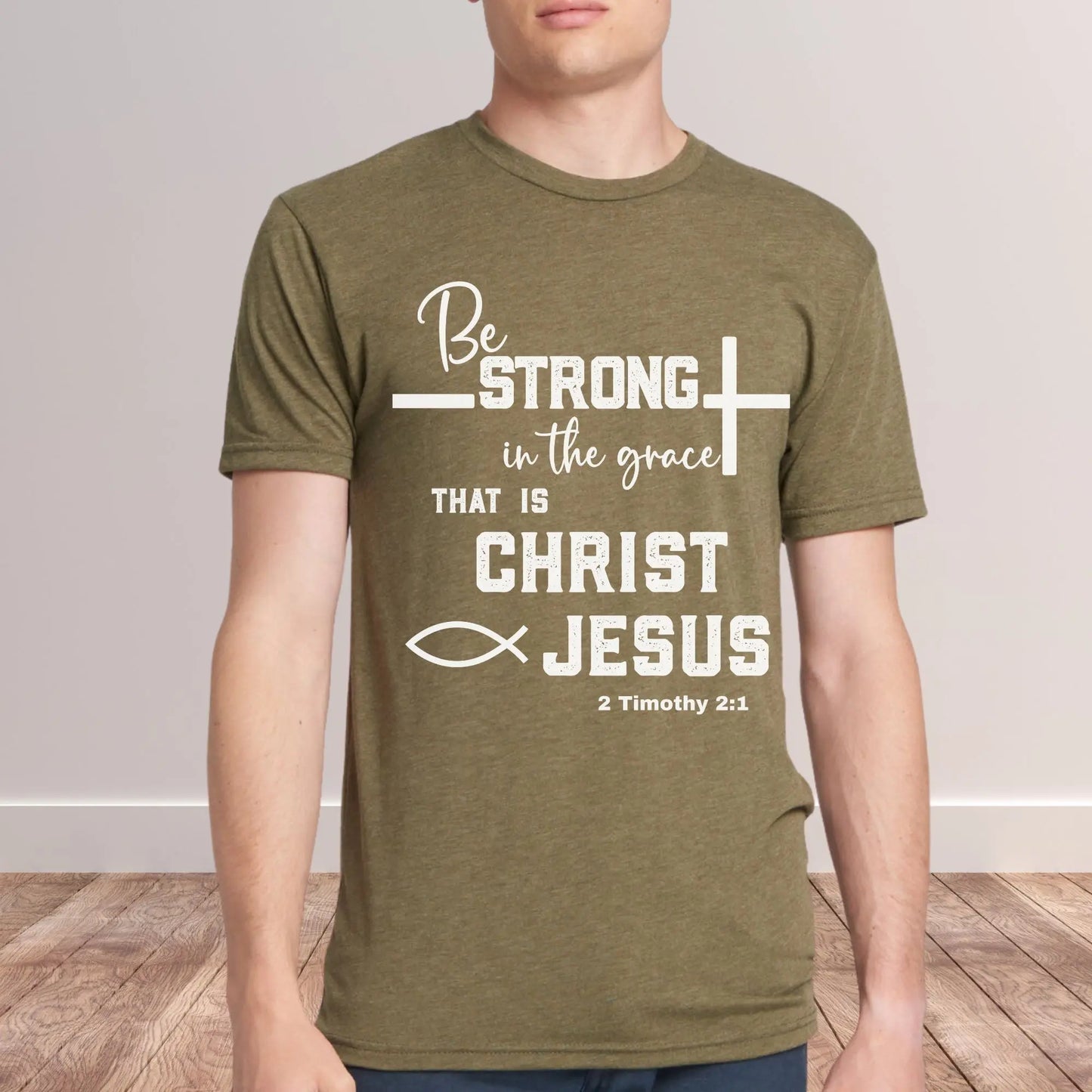 Be Strong Unisex Tri-Blend Christian Shirt Printify