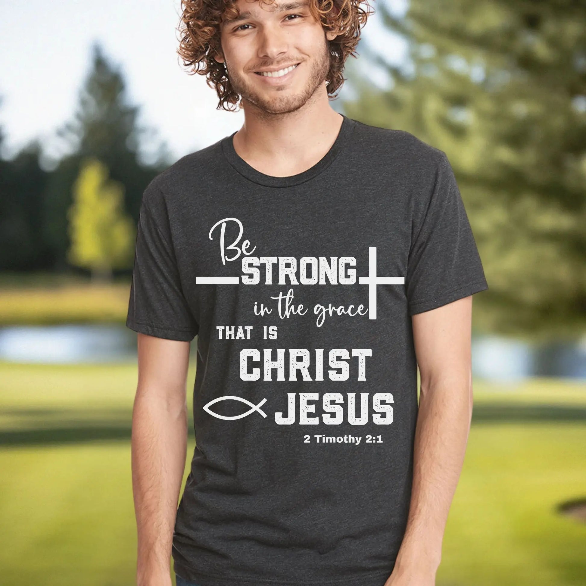 Be Strong Unisex Tri-Blend Christian Shirt Printify