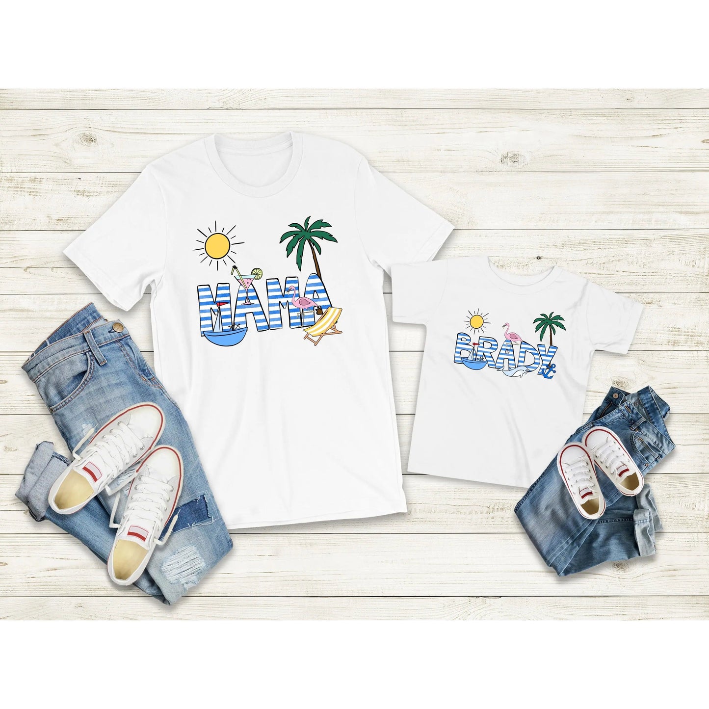 Beach Personalized Name Toddler T-shirt Printify