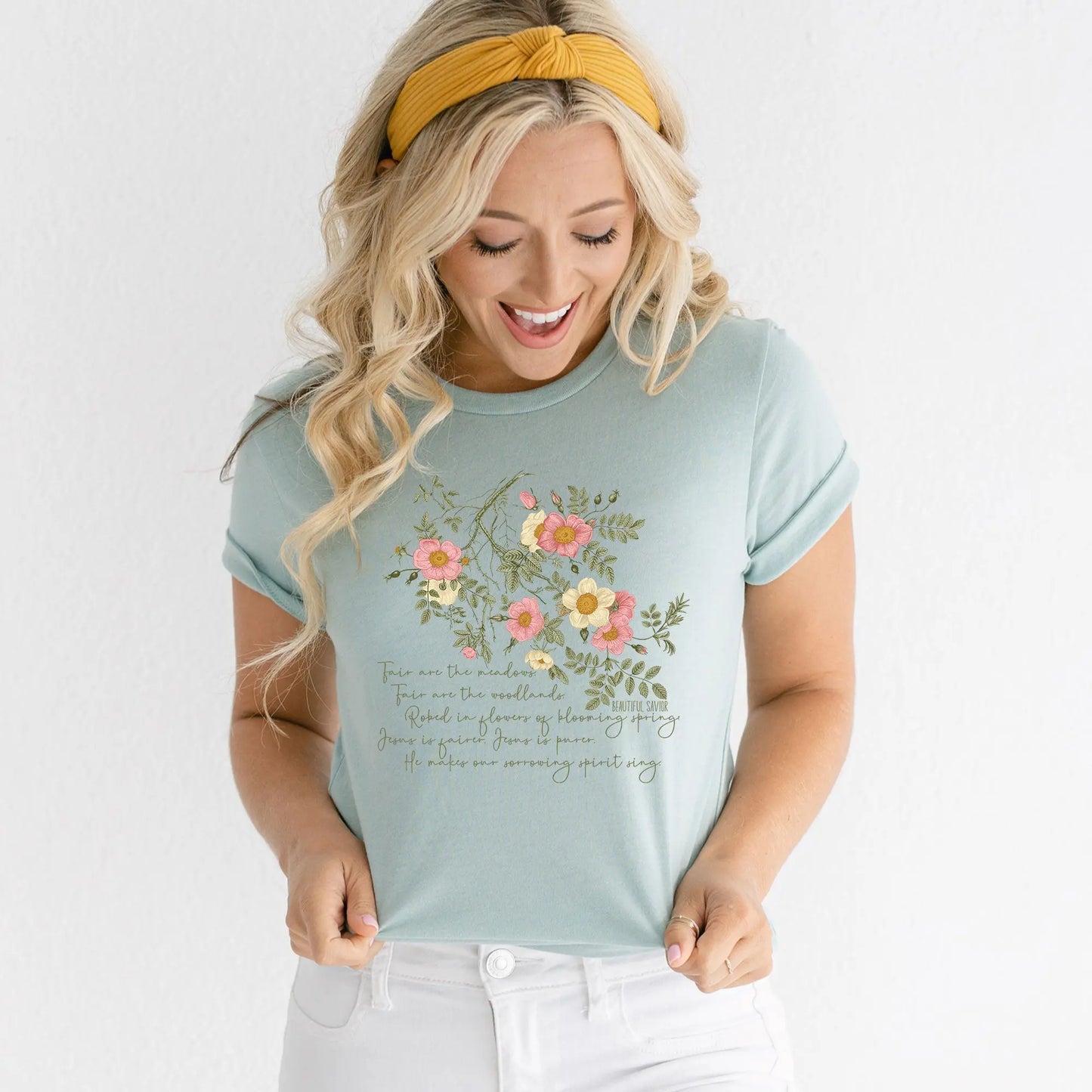Beautiful Savior Roses Christian Shirt Printify