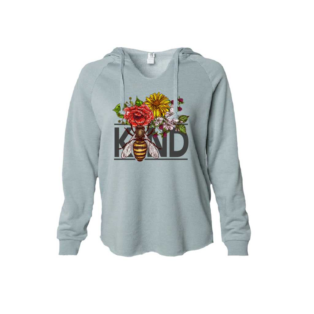 Bee Kind Retro Floral Hoodie Amazing Faith Designs