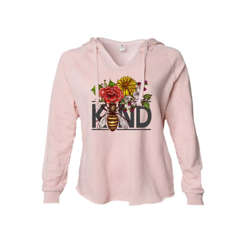 Bee Kind Retro Floral Hoodie Amazing Faith Designs