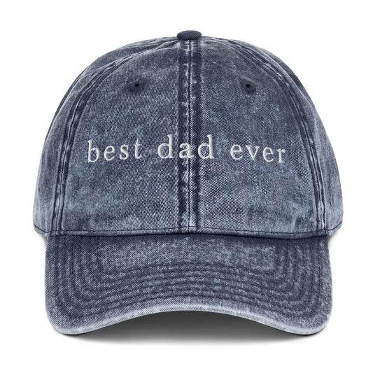 Best Dad Ever Vintage Embroidered Hat Amazing Faith Designs