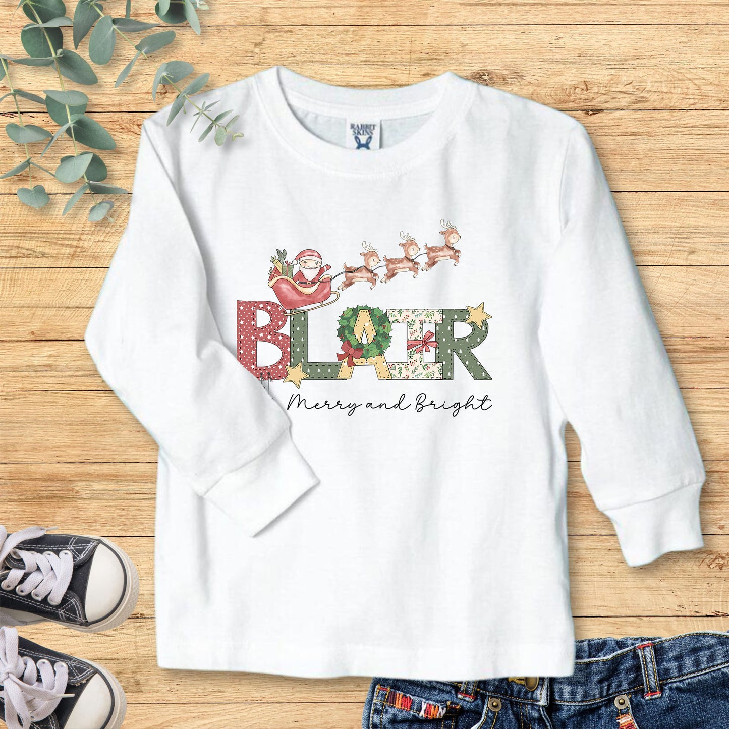 Christmas Personalized Toddler Long Sleeve Tee - Amazing Faith Designs