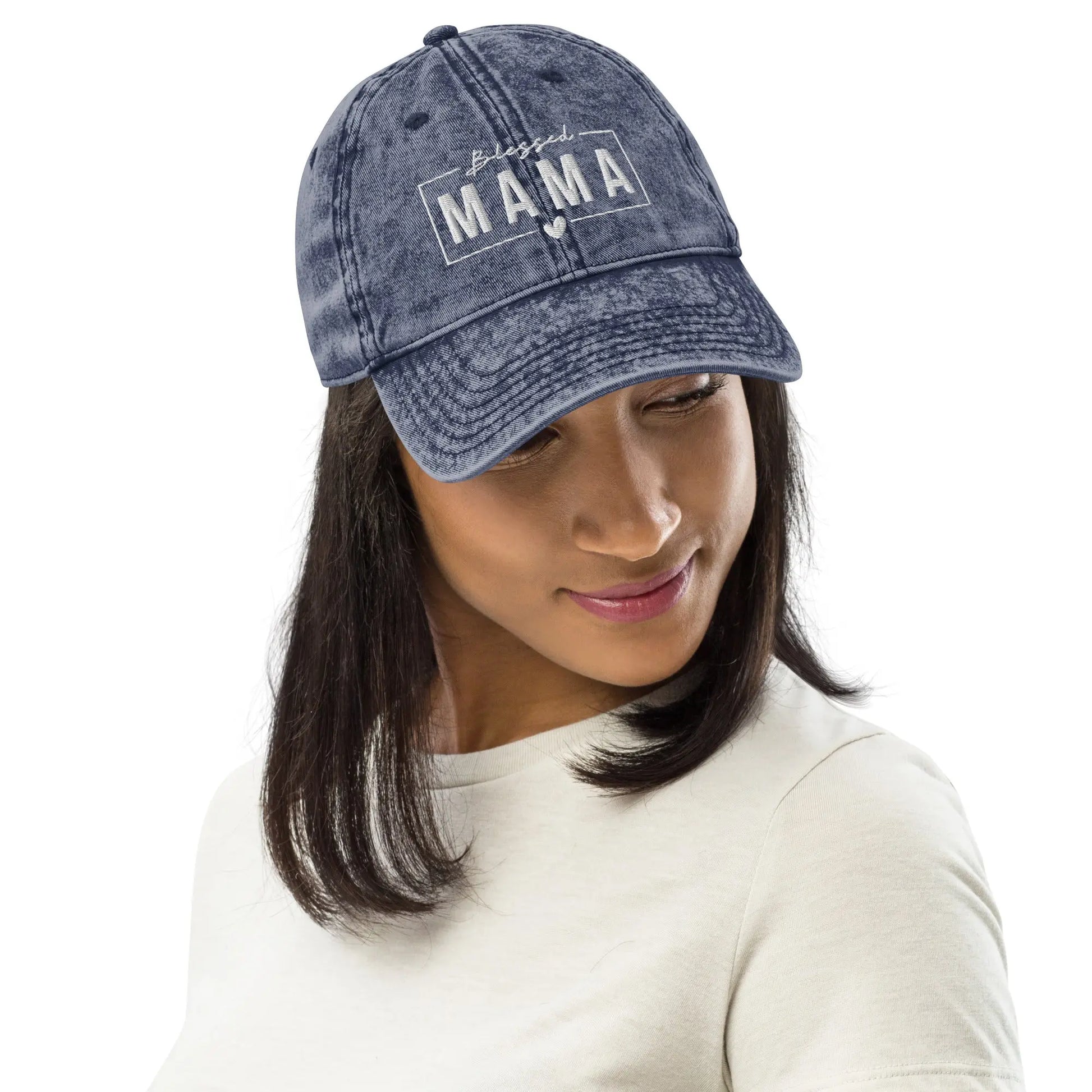 Blessed Mama Vintage Cotton Twill Cap Amazing Faith Designs