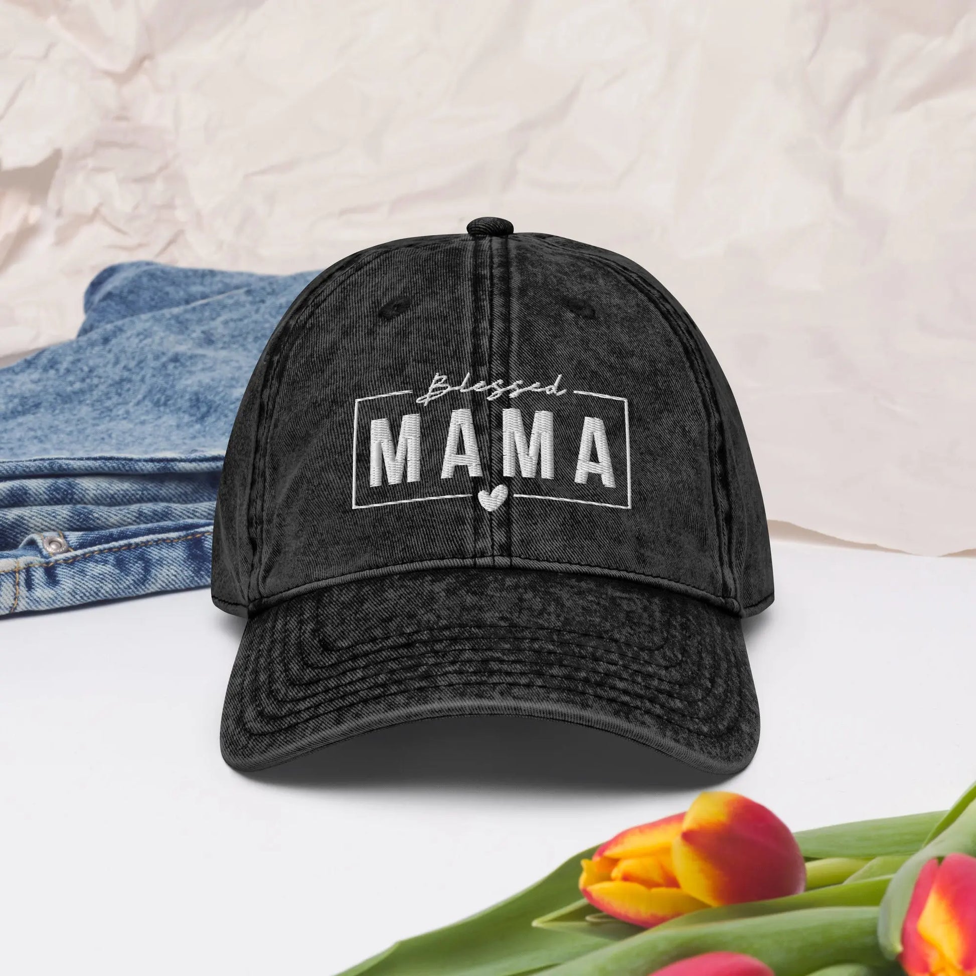 Blessed Mama Vintage Cotton Twill Cap Amazing Faith Designs