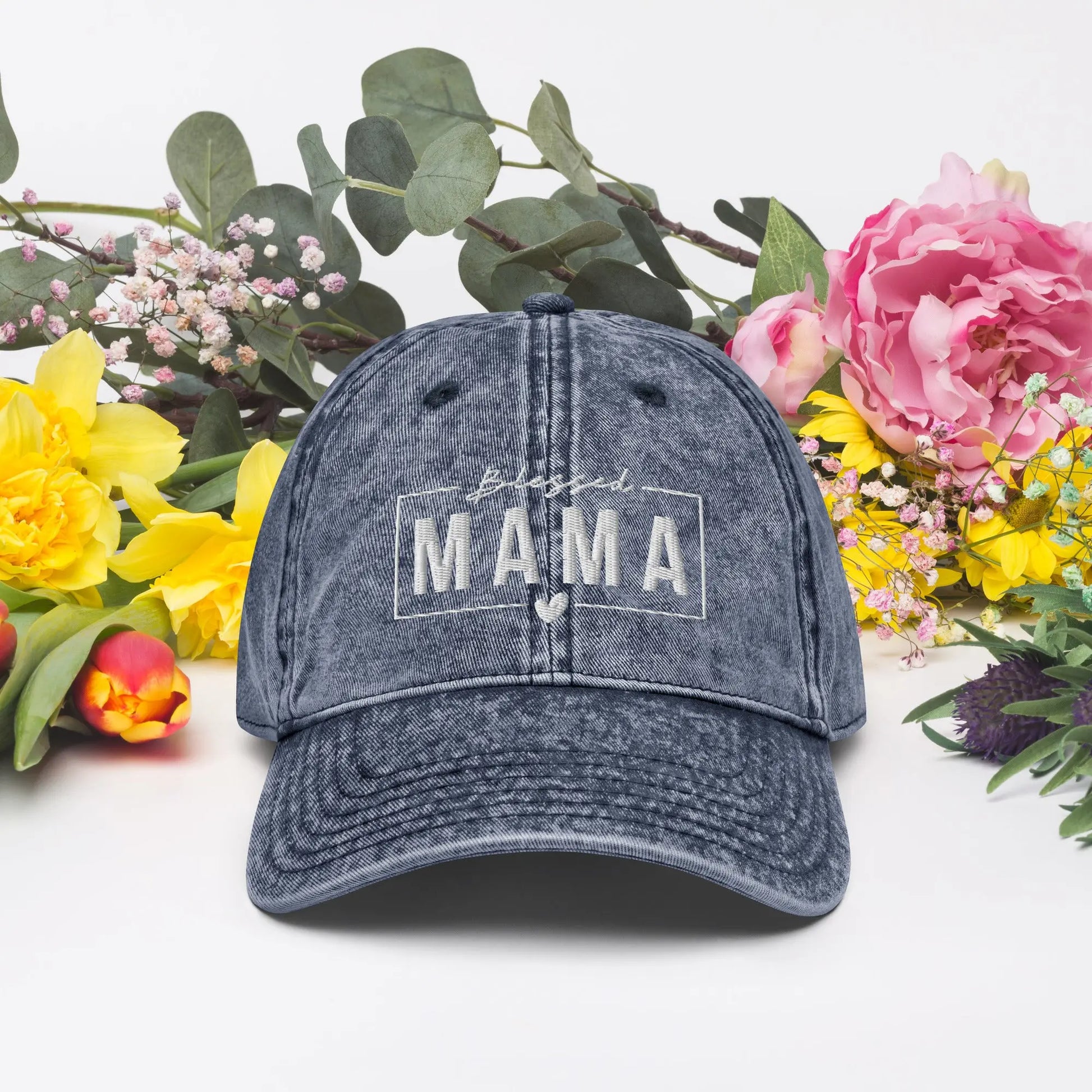 Blessed Mama Vintage Cotton Twill Cap Amazing Faith Designs