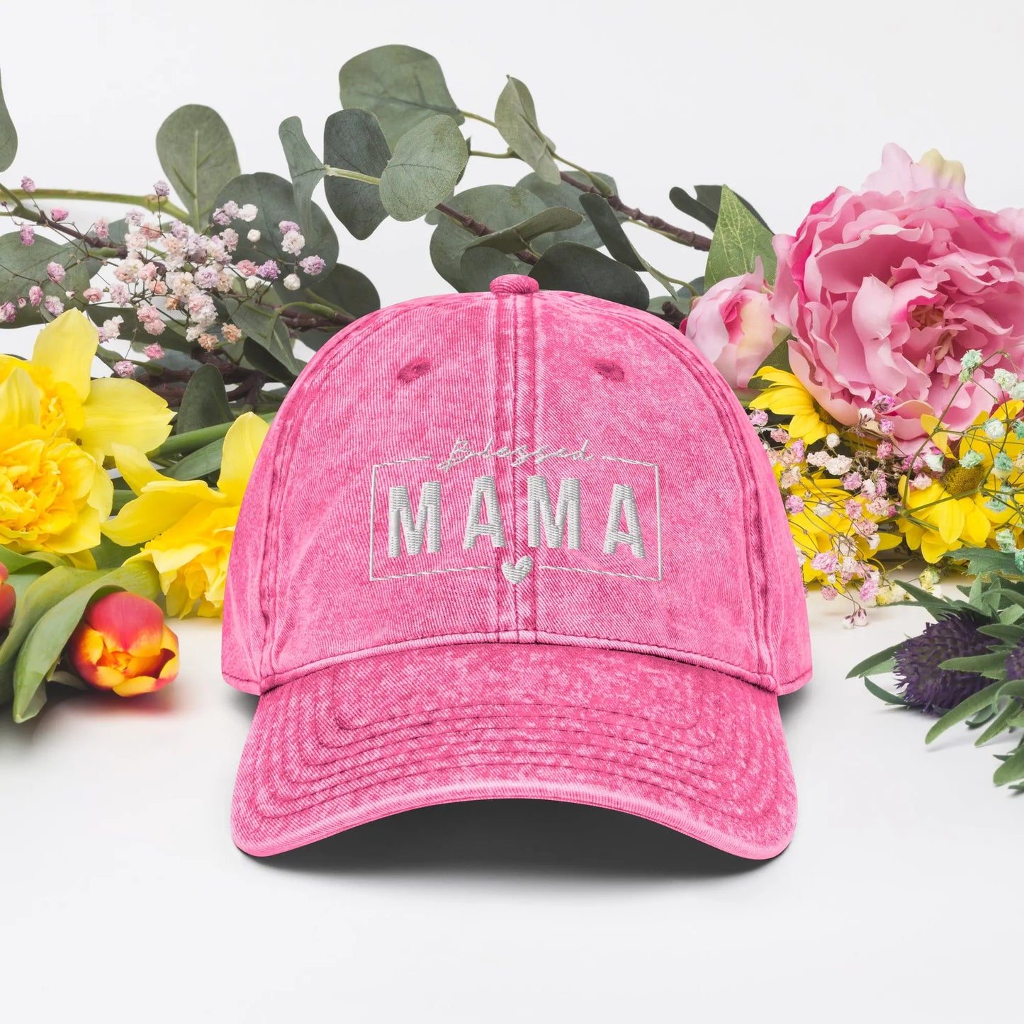 Blessed Mama Vintage Cotton Twill Cap Amazing Faith Designs