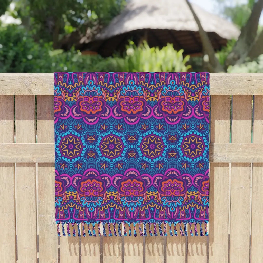 Boho Beach Cloth, Pool Chair Cloth, Beach Cloth with Tassels, Bohemian Beach Cloth, Summer Beach Cloth Printify