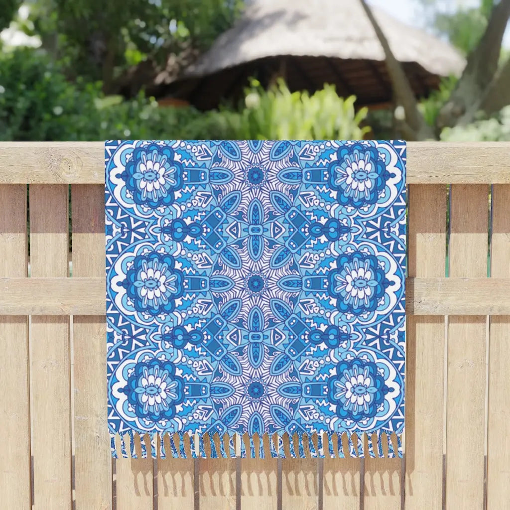 Boho Beach Cloth, Pool Chair Cloth, Beach Cloth with Tassels, Bohemian Beach Cloth, Summer Beach Cloth Printify