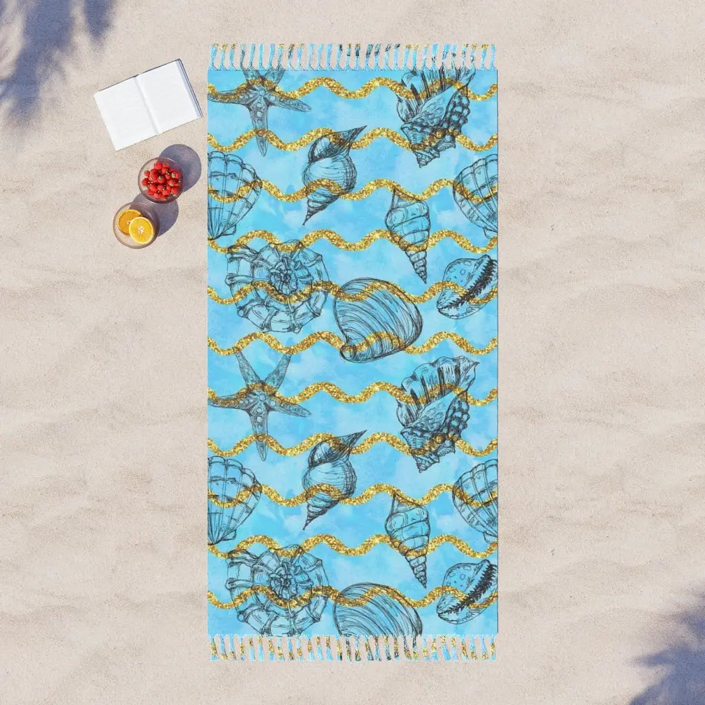 Boho Beach Cloth, Pool Chair Cloth, Beach Cloth with Tassels, Bohemian Beach Cloth, Summer Beach Cloth Printify