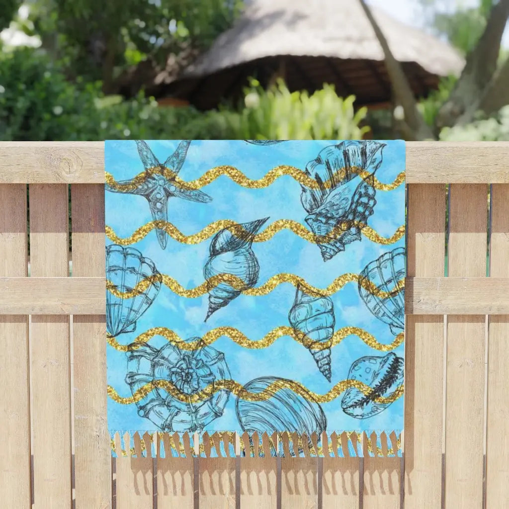 Boho Beach Cloth, Pool Chair Cloth, Beach Cloth with Tassels, Bohemian Beach Cloth, Summer Beach Cloth Printify