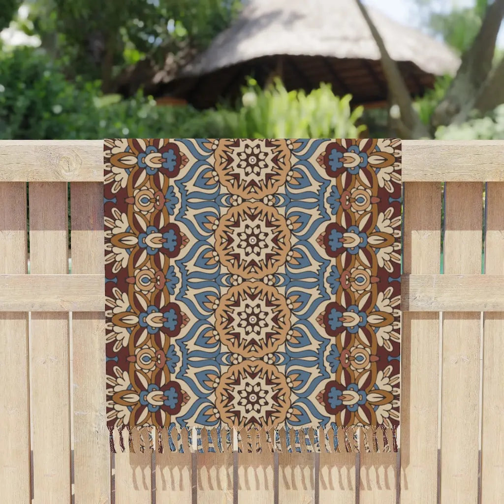 Boho Beach Cloth, Pool Chair Cloth, Beach Cloth with Tassels, Bohemian Beach Cloth, Summer Beach Cloth Printify