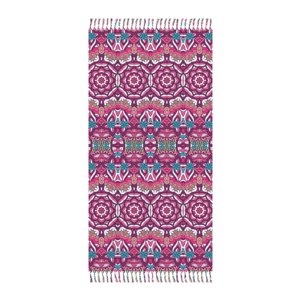 Boho Beach Cloth, Pool Chair Cloth, Beach Cloth with Tassels, Bohemian Beach Cloth, Summer Beach Cloth Printify