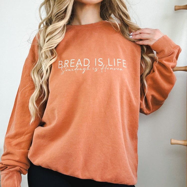 Bread is Life Sourdough is Heaven Lightweight Sweatshirt - Amazing Faith Designs
