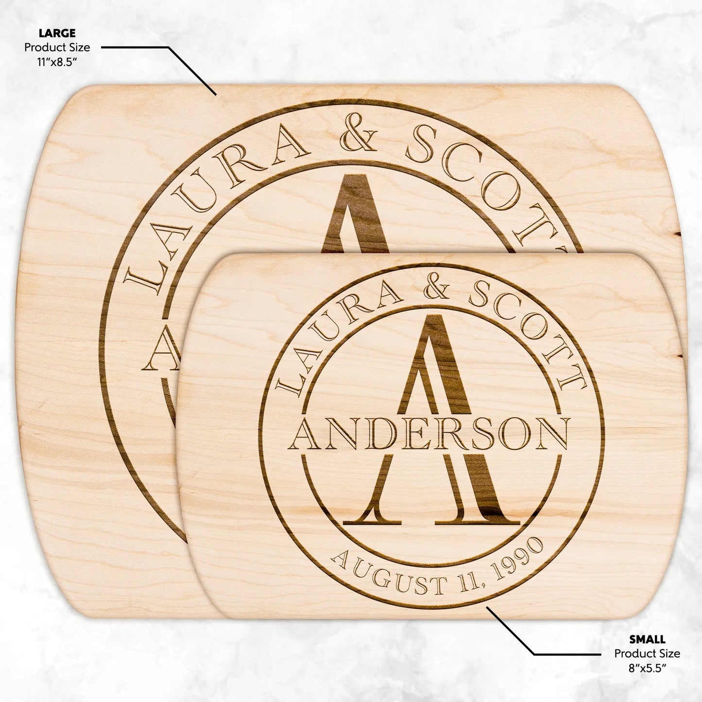 Charcuterie Board Personalized Serving Board with Handle Monogrammed Personalized Cheese Board Engagement Gift Bridal Shower Gift - Amazing Faith Designs