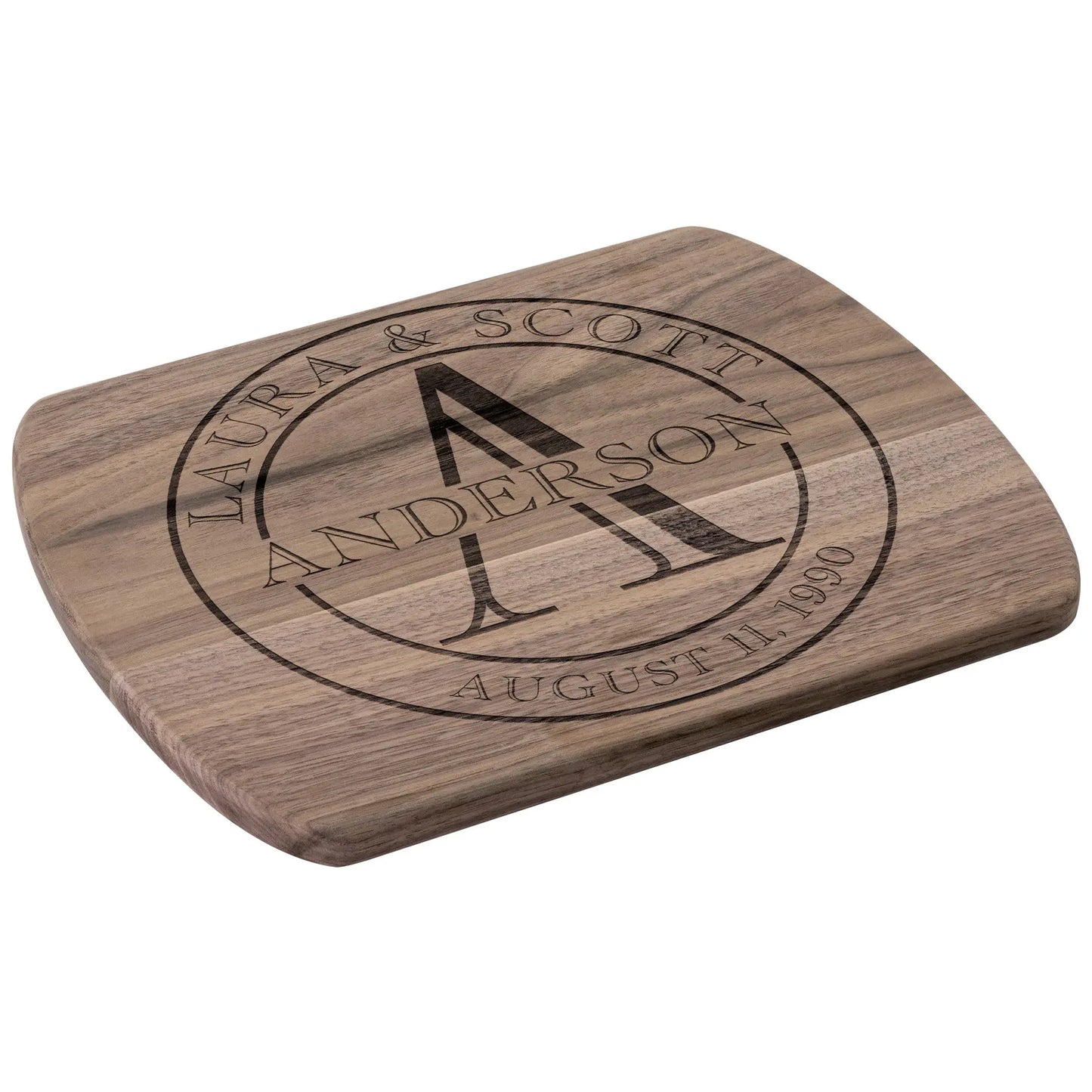 Charcuterie Board Personalized Serving Board with Handle Monogrammed Personalized Cheese Board Engagement Gift Bridal Shower Gift - Amazing Faith Designs