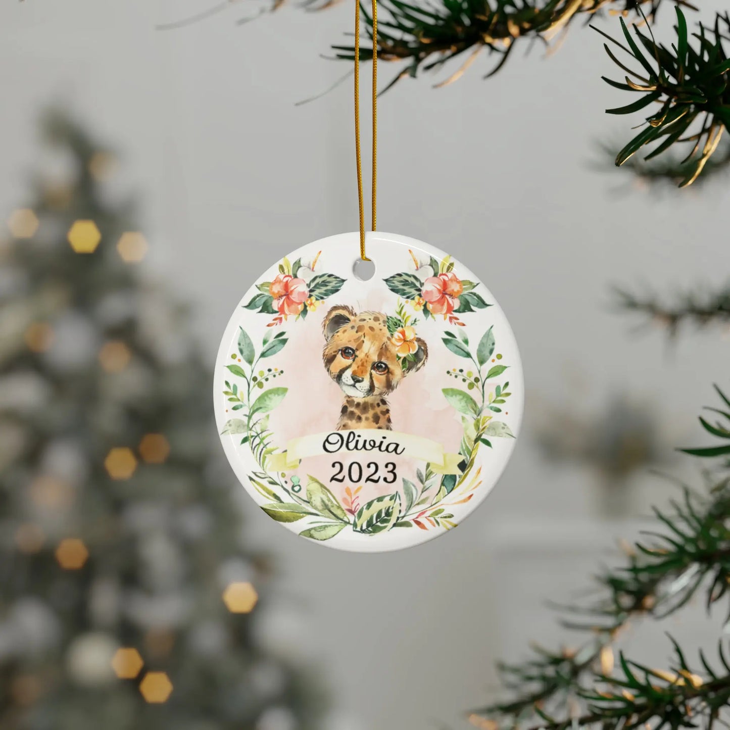 Cheetah Girls Personalized Ceramic Ornament Printify