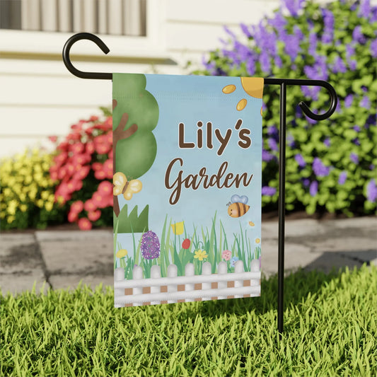 Child's Name Garden Flag - Personalized Printify