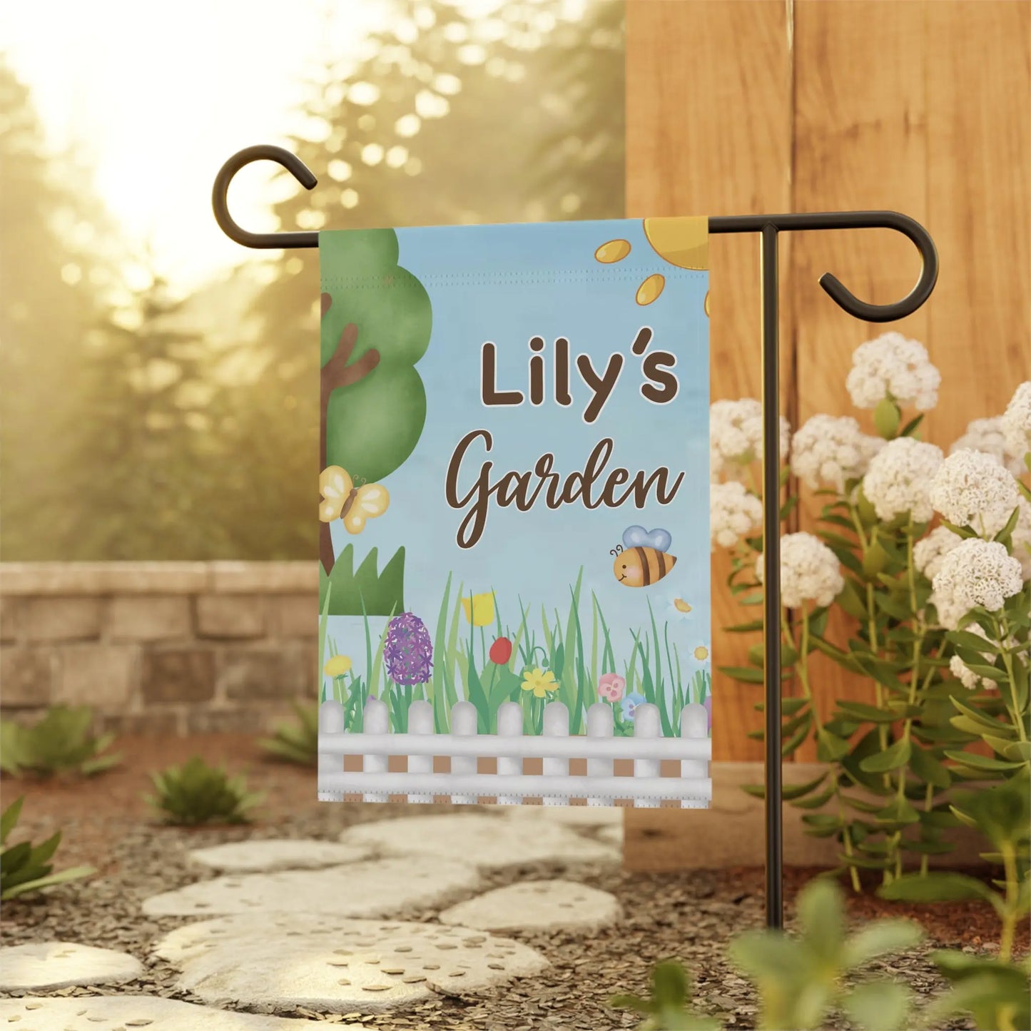 Child's Name Garden Flag - Personalized Printify