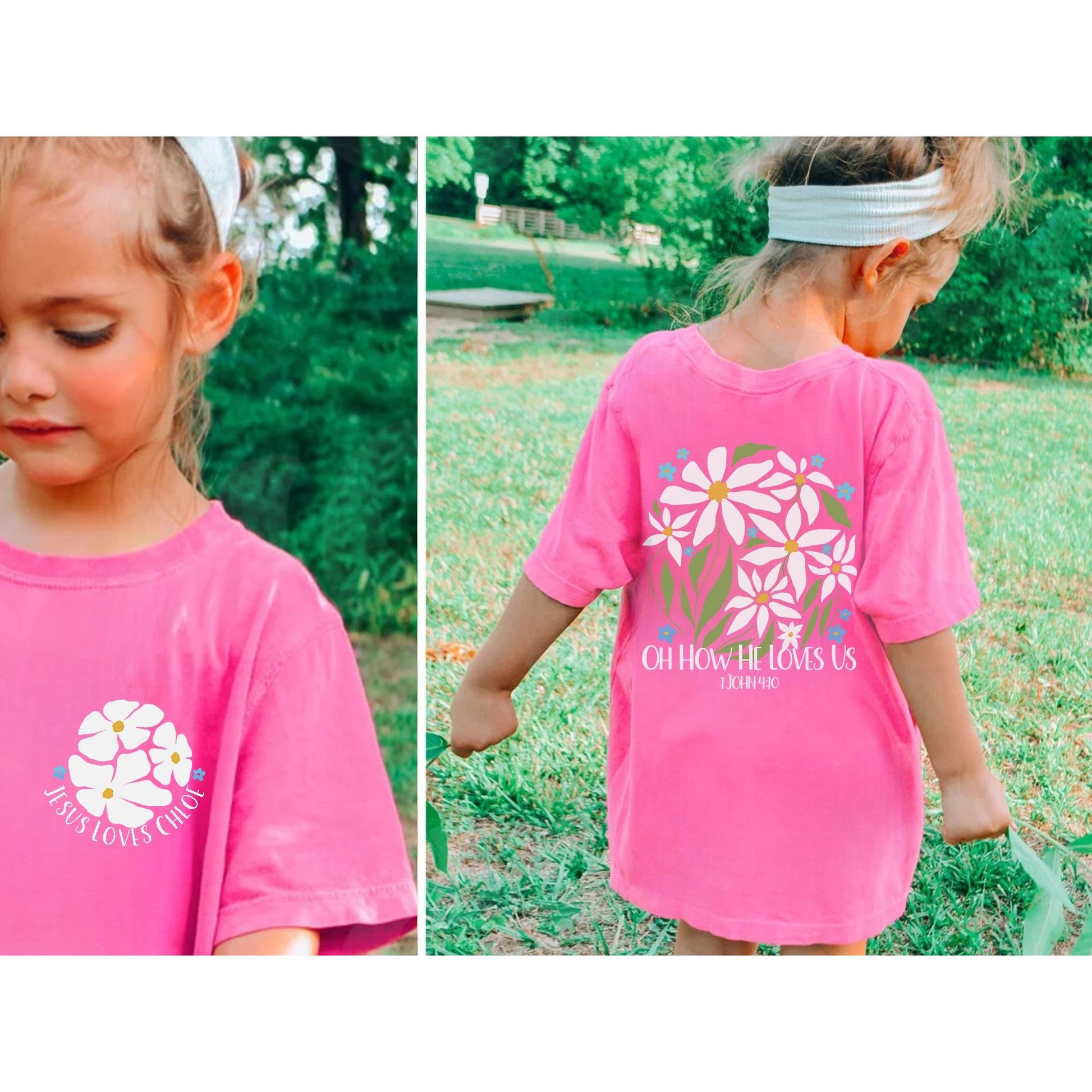 Boho Flowers Girls Christian Shirt - Amazing Faith Designs