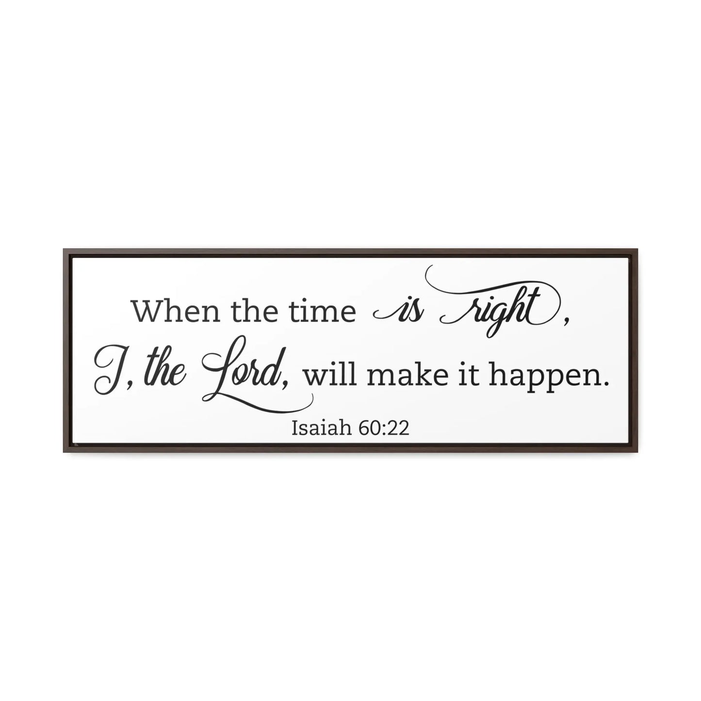 Christian Scripture Gallery Canvas Wrap with Frame Printify