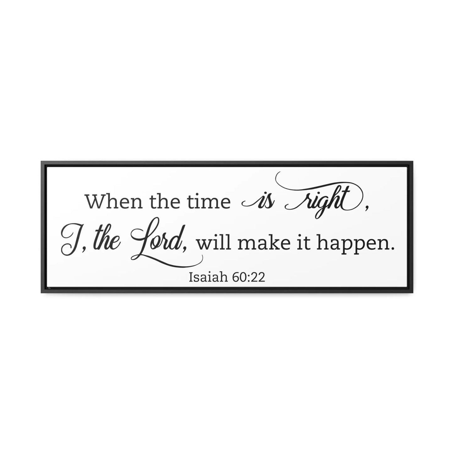 Christian Scripture Gallery Canvas Wrap with Frame Printify