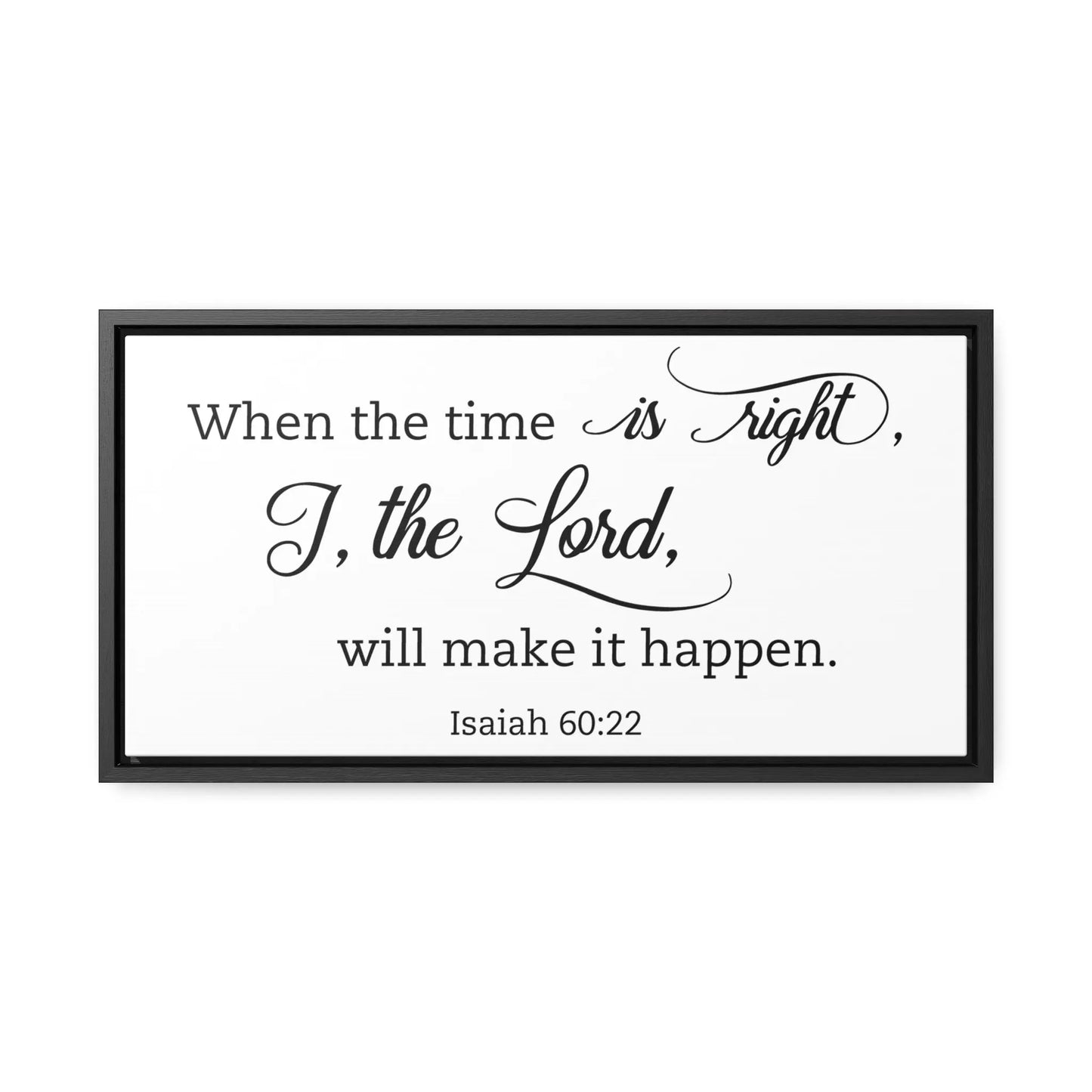 Christian Scripture Gallery Canvas Wrap with Frame Printify