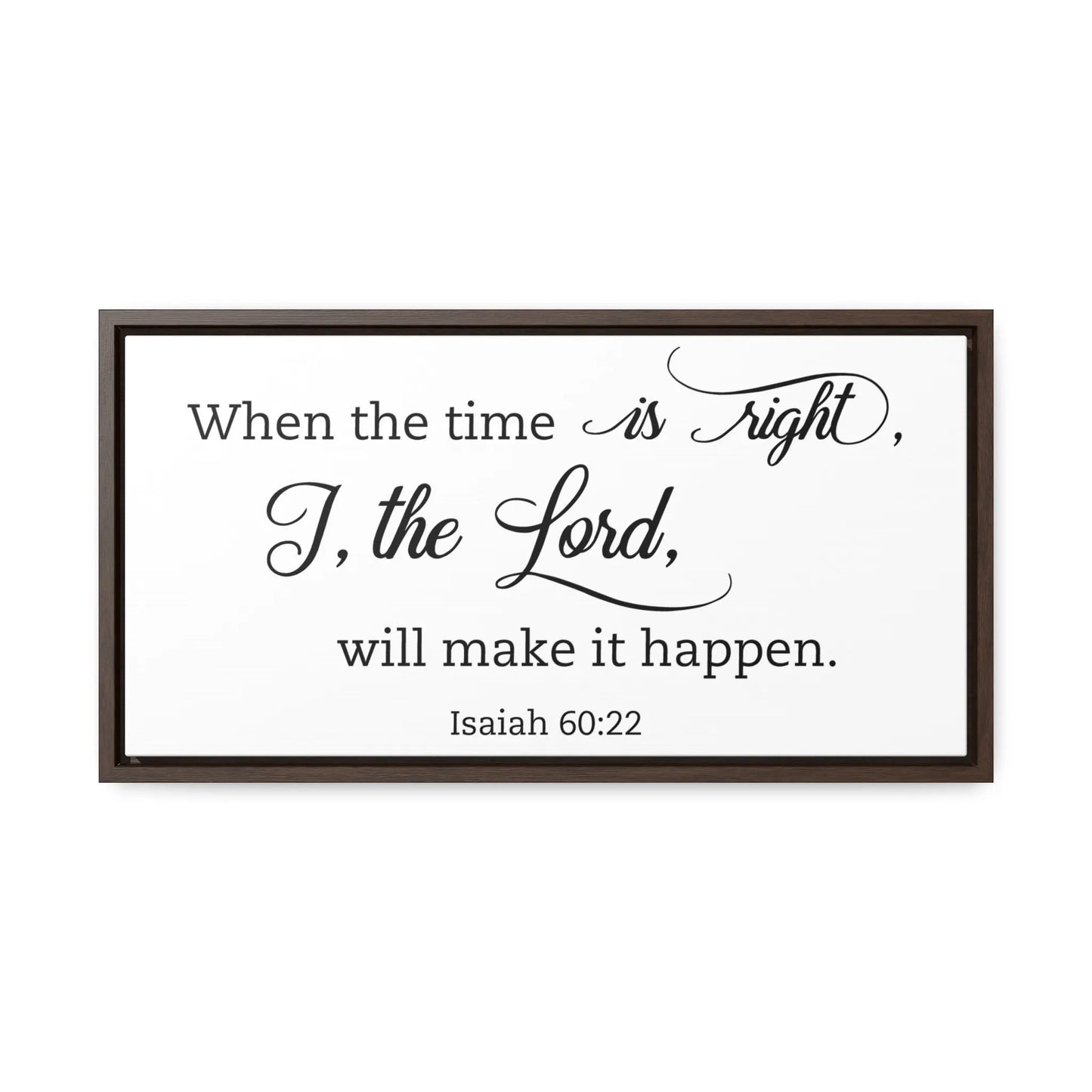Christian Scripture Gallery Canvas Wrap with Frame Printify