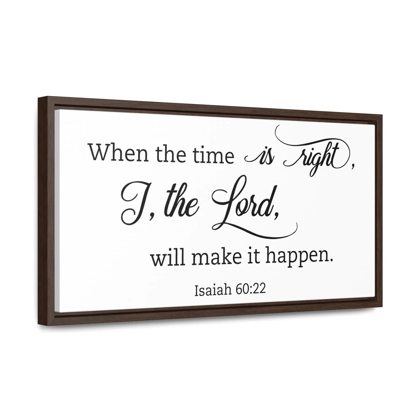 Christian Scripture Gallery Canvas Wrap with Frame Printify