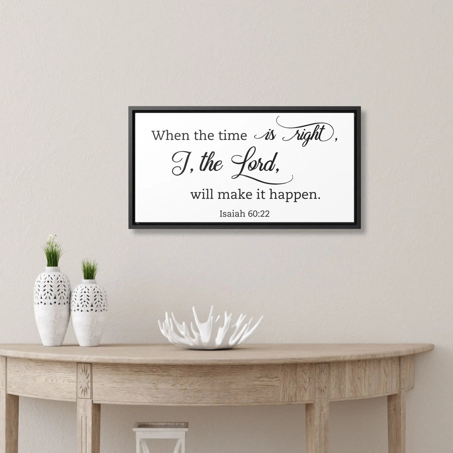 Christian Scripture Gallery Canvas Wrap with Frame Printify