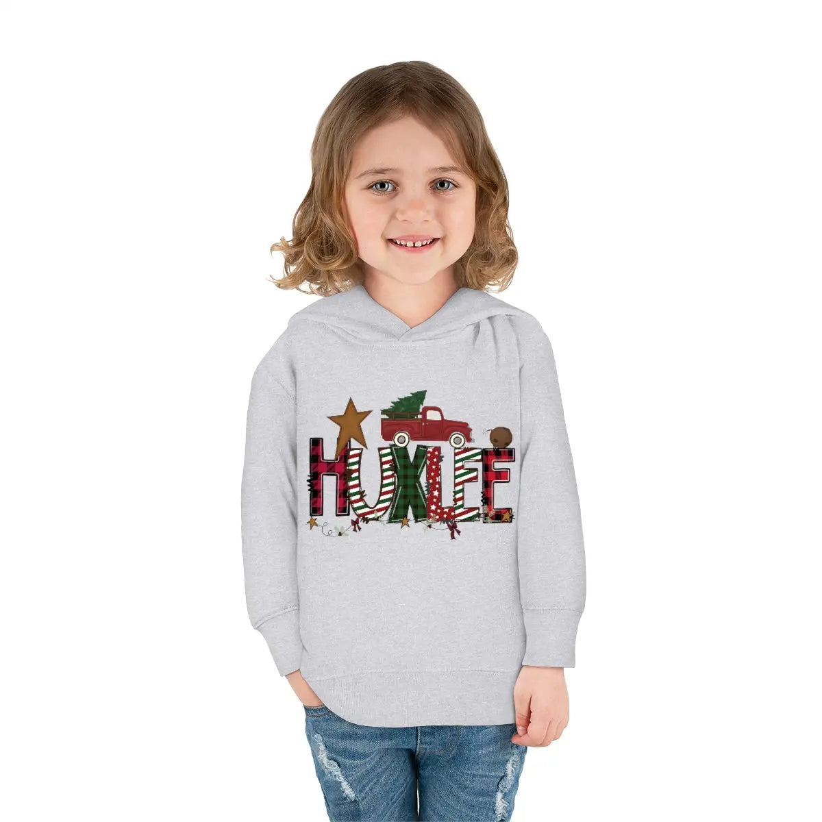 Christmas NameToddler Pullover Fleece Hoodie - Personalized Printify
