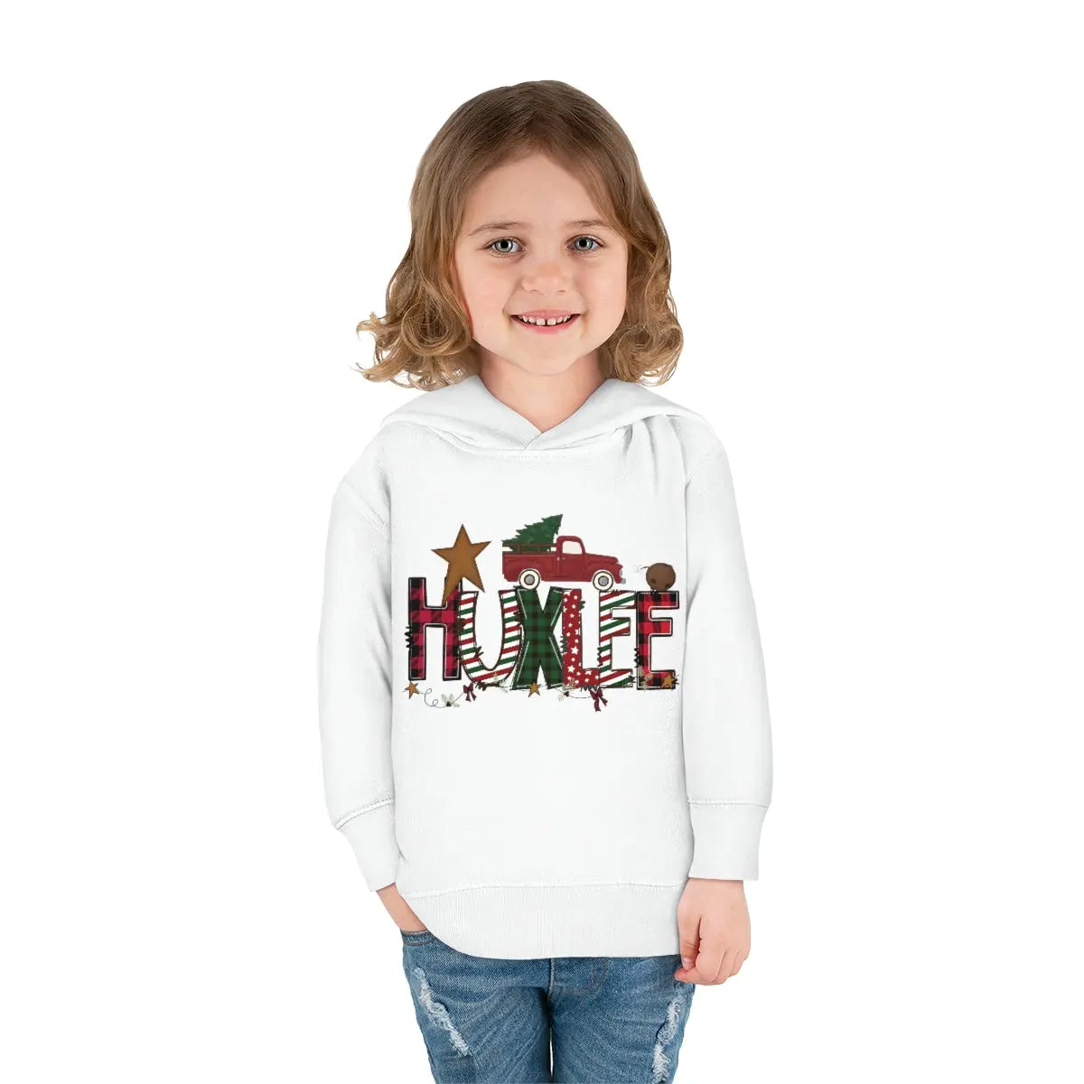 Christmas NameToddler Pullover Fleece Hoodie - Personalized Printify