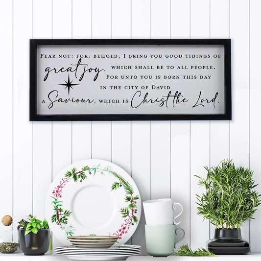 Christmas Wood Sign | Luke 2 Scripture Amazing Faith Designs