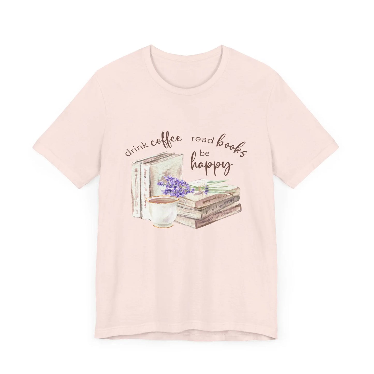 Coffee Books Happy Shirt Printify