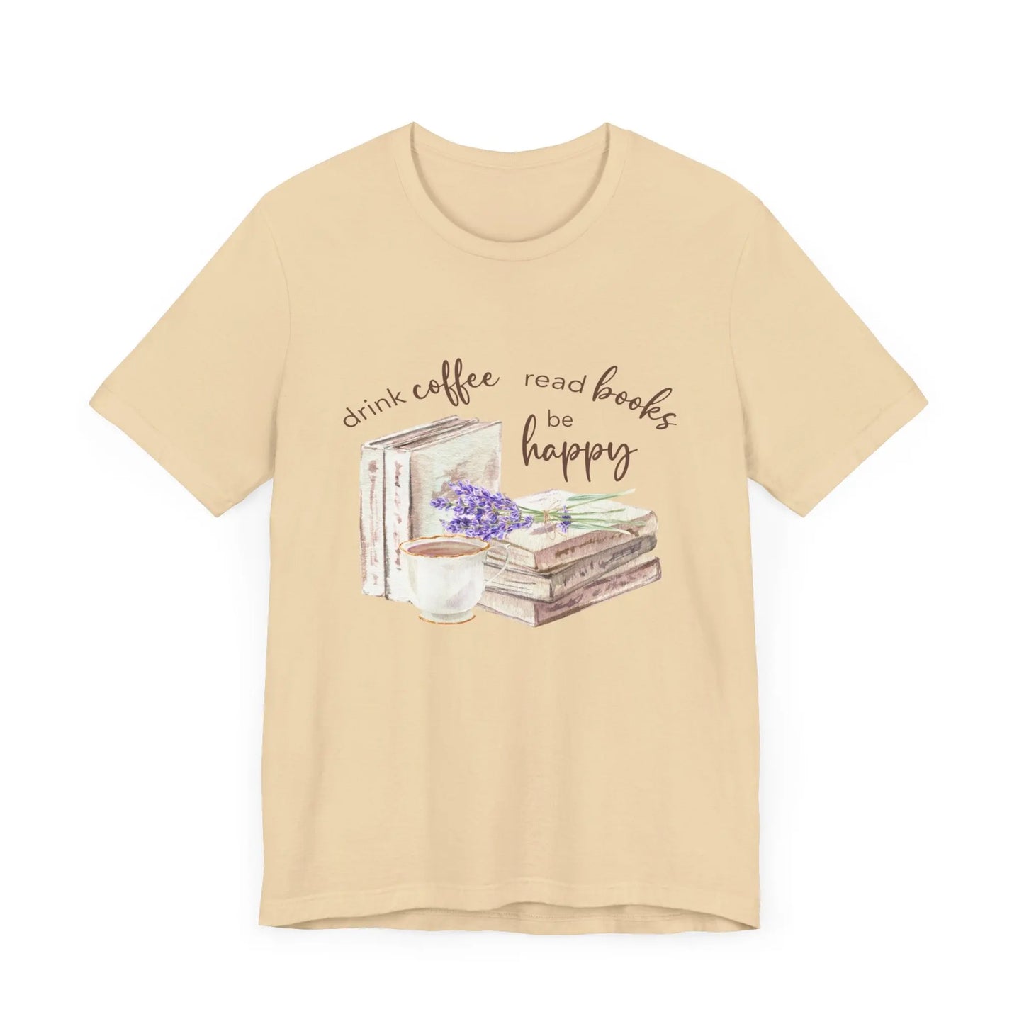 Coffee Books Happy Shirt Printify
