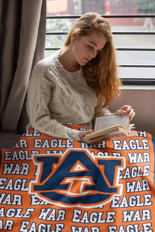 College Football Plush Throw Blanket Printify