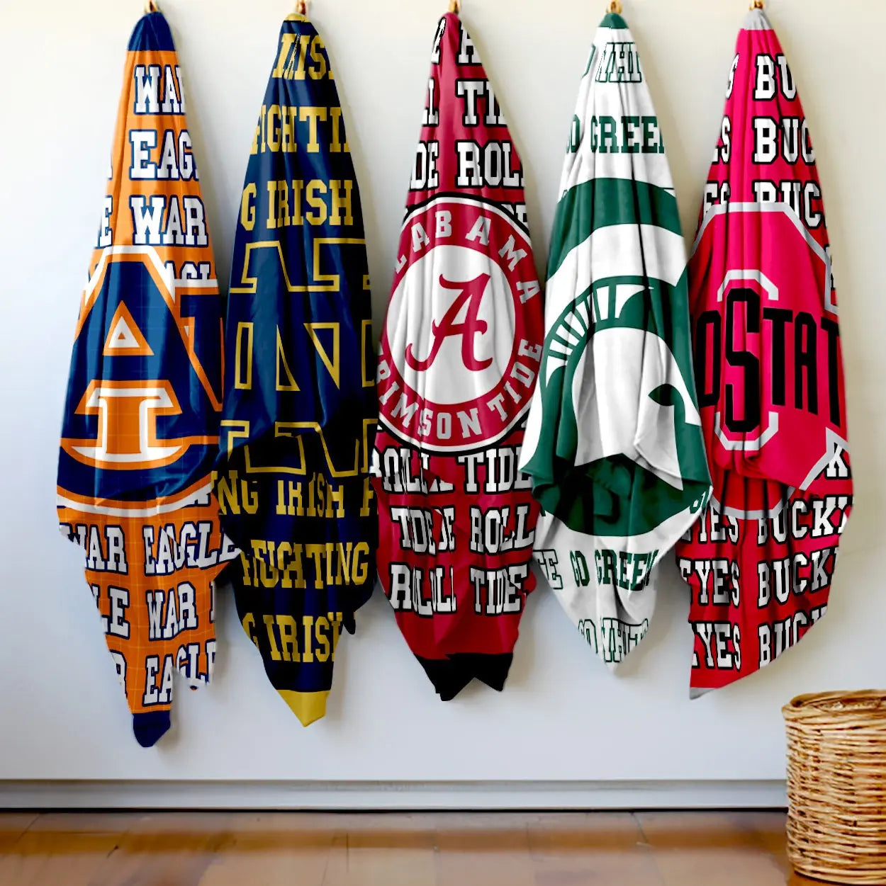 College Football Plush Throw Blanket Printify