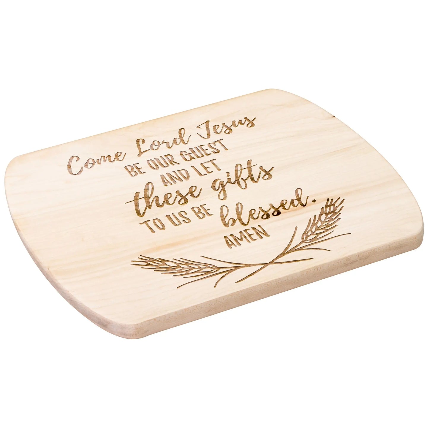 Come Lord Jesus Wood Cutting Board, Family Dinner Prayer, Traditional Prayer, Meal Prayer teelaunch