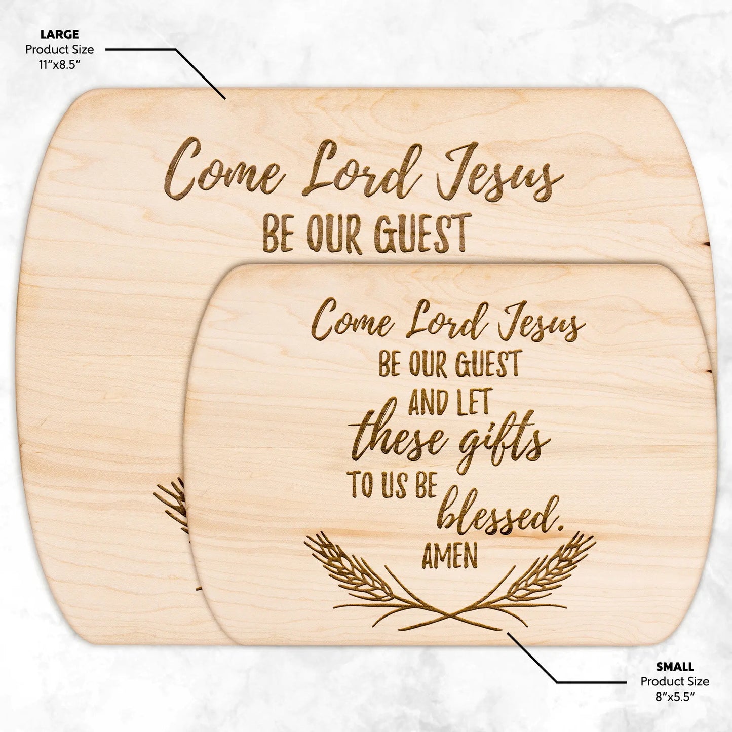 Come Lord Jesus Wood Cutting Board, Family Dinner Prayer, Traditional Prayer, Meal Prayer teelaunch