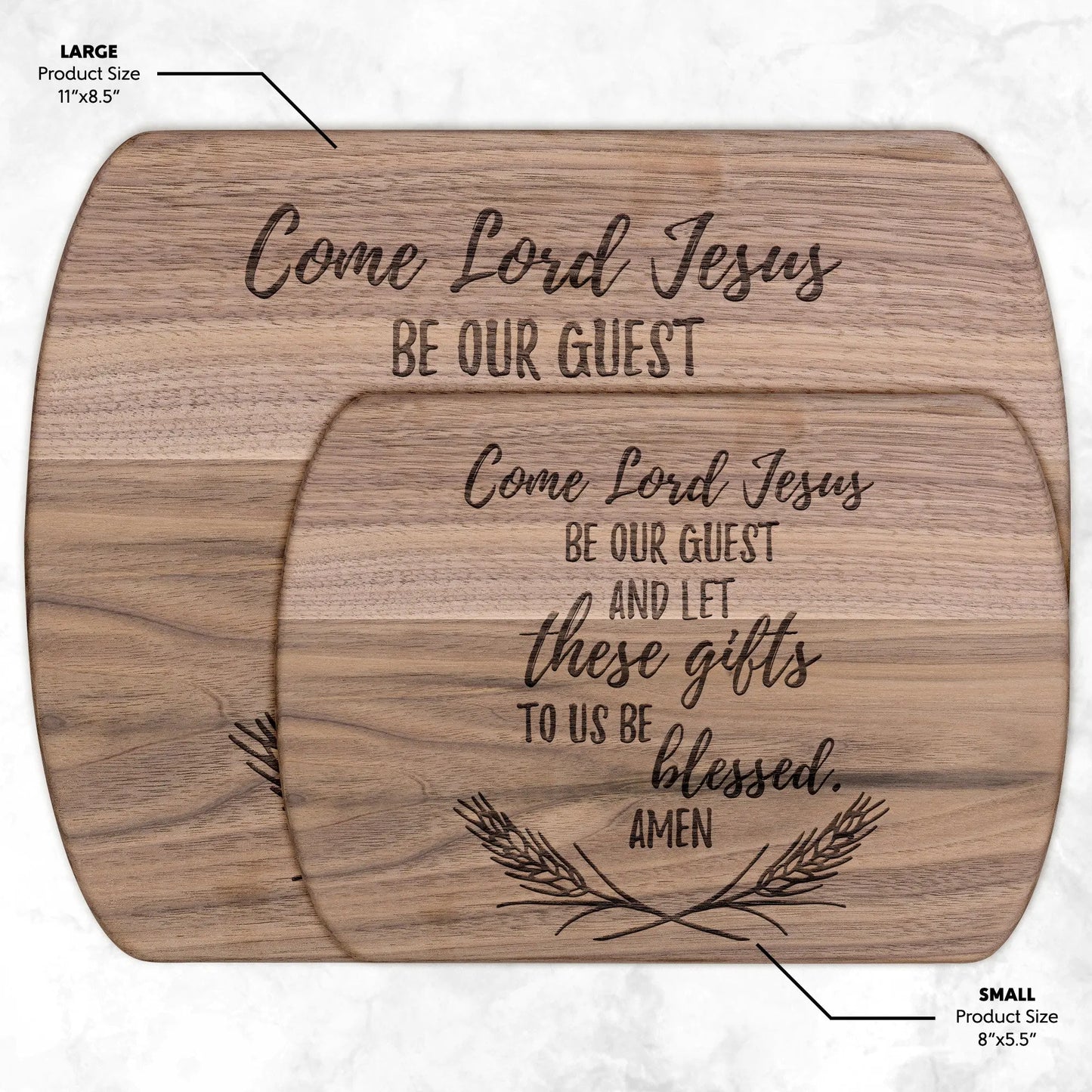 Come Lord Jesus Wood Cutting Board, Family Dinner Prayer, Traditional Prayer, Meal Prayer teelaunch