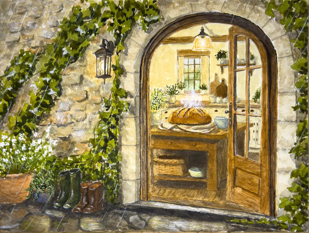 Come in from the Rain – Original Watercolor Painting Amazing Faith Designs