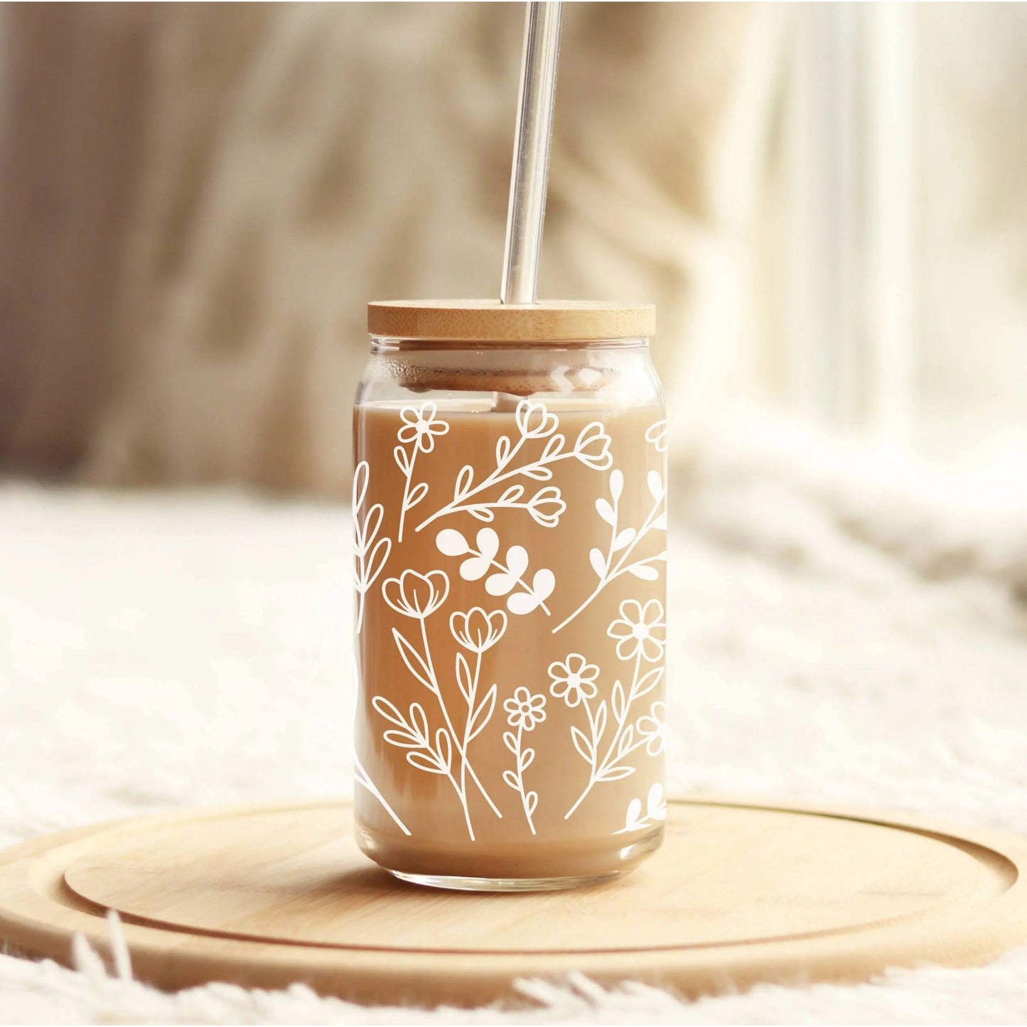 Copy of Cat Mom | Coffee Glass | Iced Coffee Glass Amazing Faith Designs