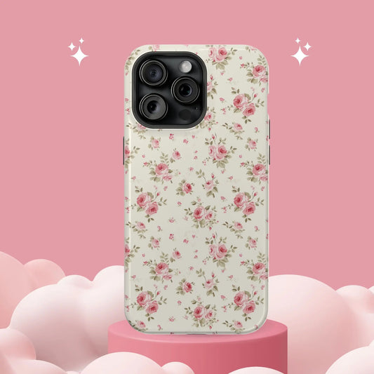 Coquette MAGSAFE Phone Case | Vintage Pink Roses Printify