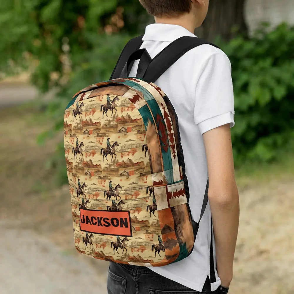 Cowboy Personalized Backpack Amazing Faith Designs