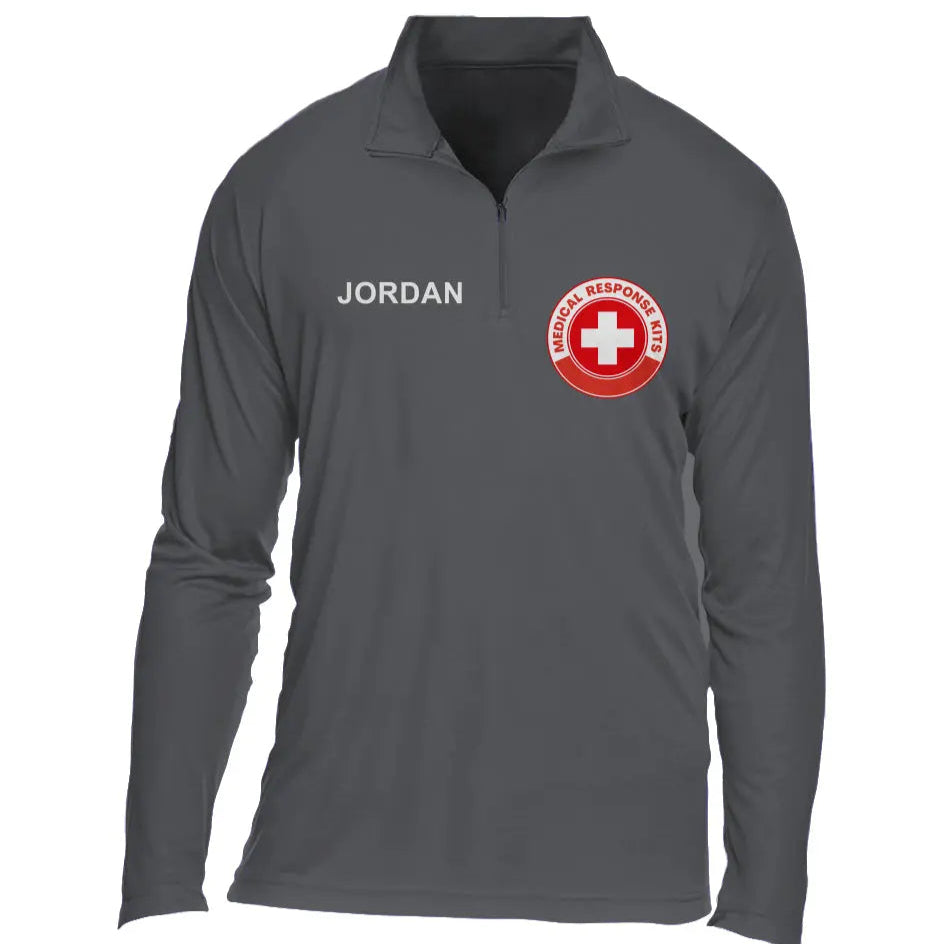 Custom Logo Plus Name Mens Performance Quarter-Zip Apliiq