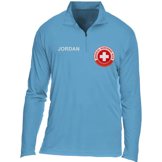 Custom Logo Plus Name Mens Performance Quarter-Zip Apliiq