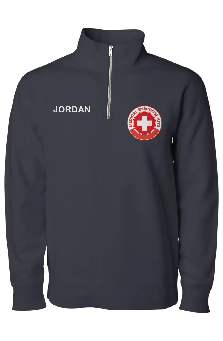 Custom Logo Plus Name Midweight Quarter Zip Pullover Apliiq